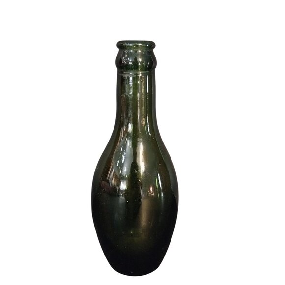 Vintage Green Glass Bottle Vase - Picture 2 of 6